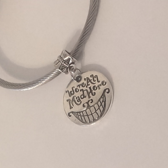 Silver Mad Hatter Dangle Charm for Pandora Style Bracelet - Picture 2 of 4